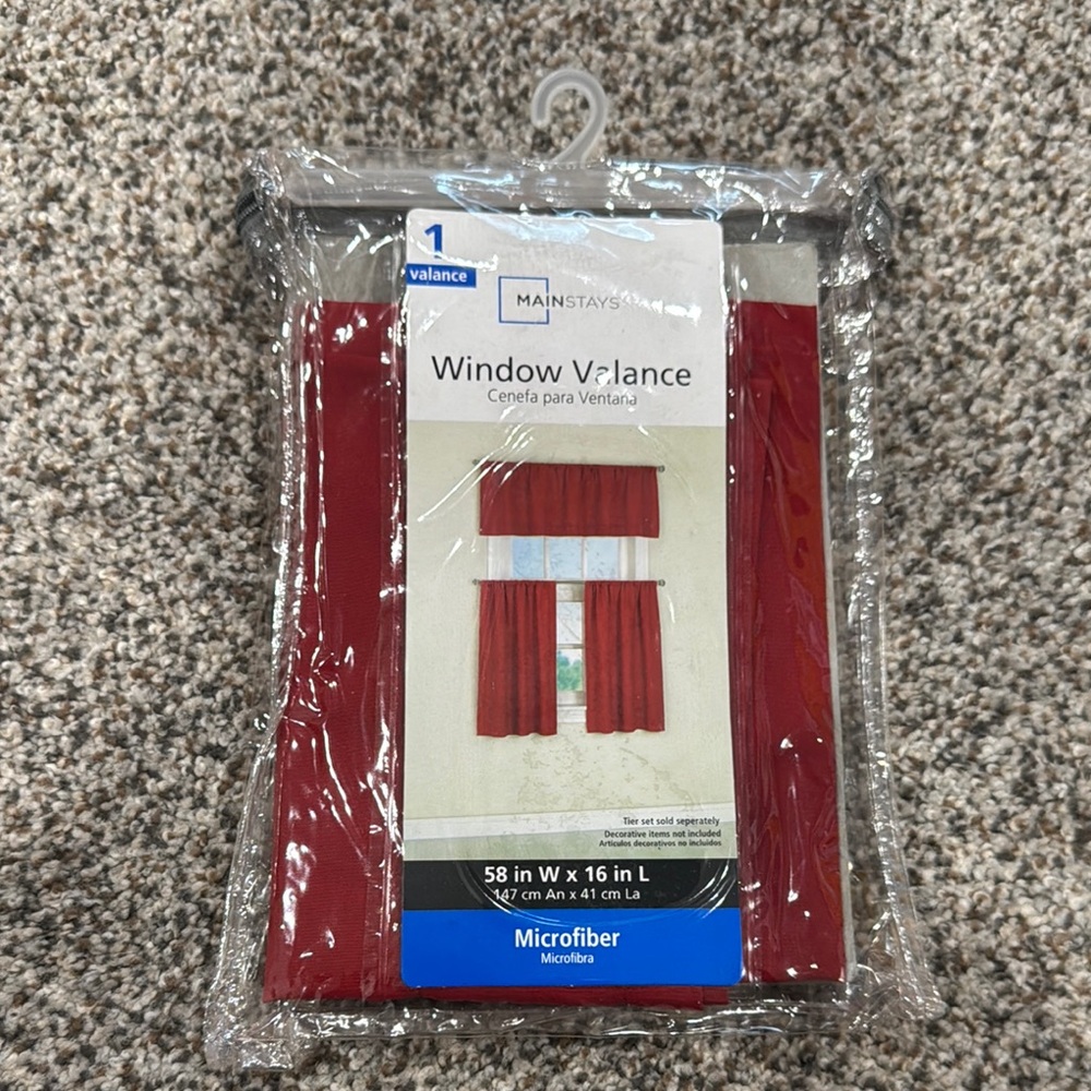 Mainstays Red Window Valance